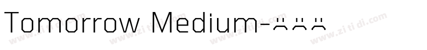 Tomorrow Medium字体转换
